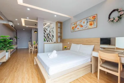 Apartamento estudio con cama Queen — 22housing Hotel & Residence 81 Linh Lang